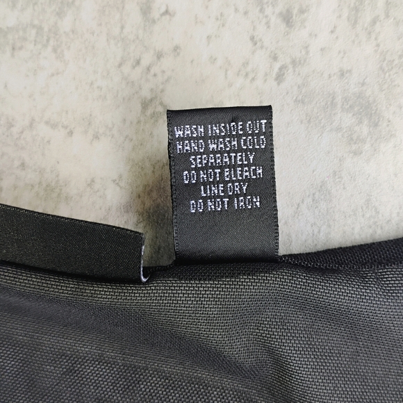 INC Y2K Sheer Mesh Lace Top Womens Medium Black Whimsigoth Witchy Embroidered - Picture 6 of 9